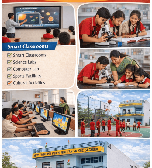 School facilities campus Jamdoli Jaipur New Trimurti Vidya Niketan